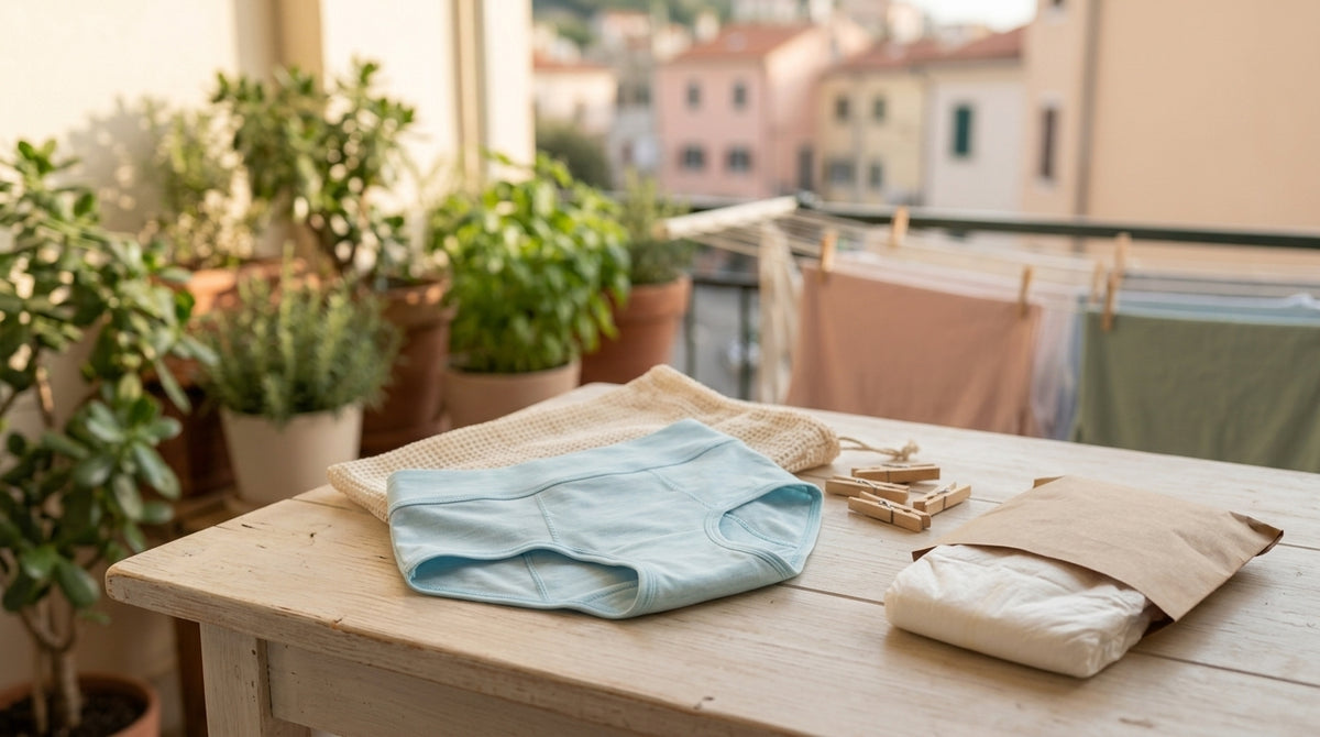 Primerjava pralnih in enkratnih menstrualnih hlačk