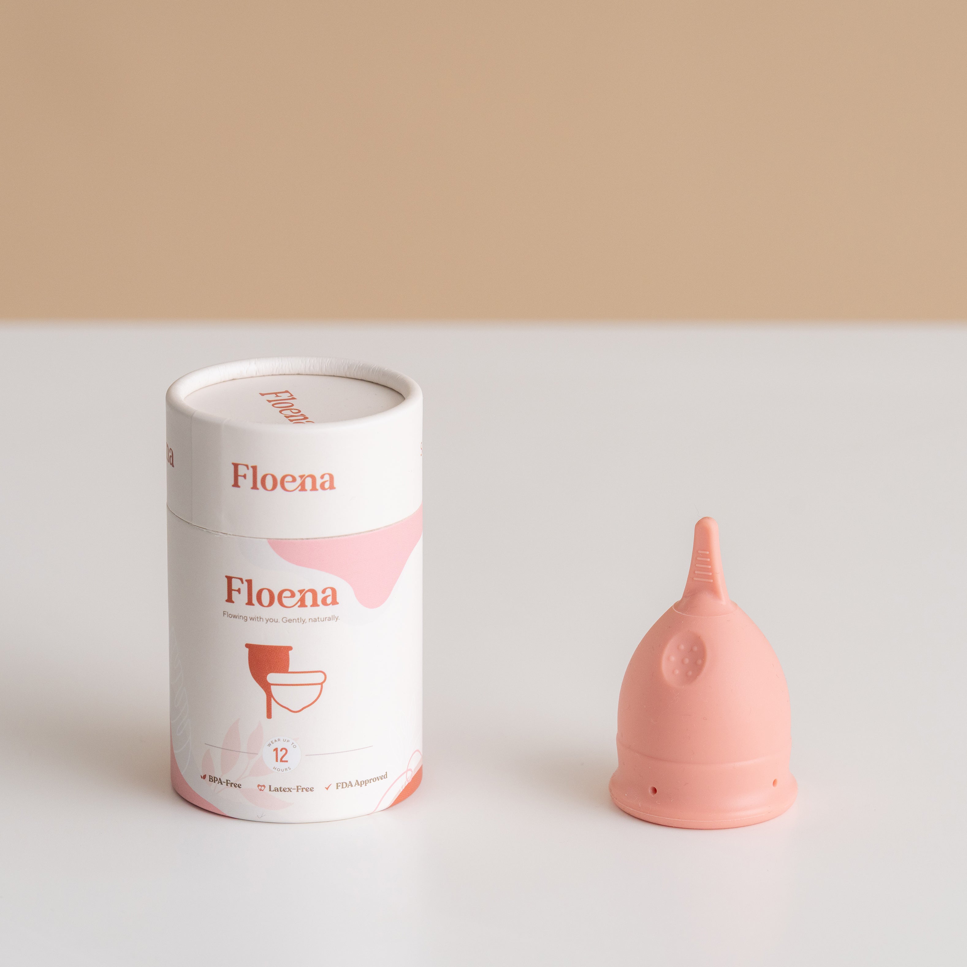 Floena Flexi Menstrual Cup — rosa und lila ultraweiche, flexible Menstruationstassen aus umweltfreundlichem medizinischem Silikon, bis zu 12 Stunden auslaufsicherer Schutz
