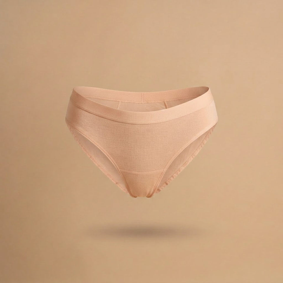 Floena Leakproof Everyday Bamboo Bikini — hellrosa Periodenunterwäsche aus Bambus für jeden Tag
